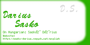 darius sasko business card